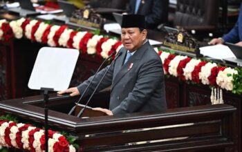 Presiden Prabowo beri sambutan usai publikasi UU APBN 2026. (dok. istimewa)