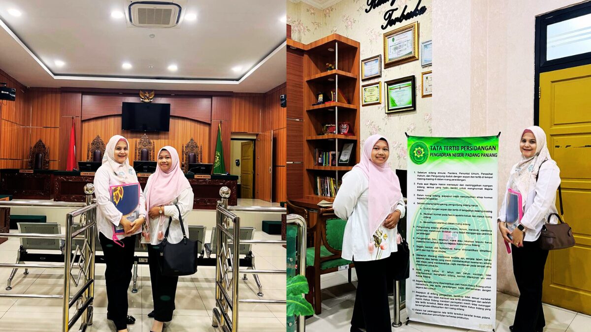 TIm dari Kantah Padang Panjang menghadiri sidang perkara pertanahan di PN Padang Panjang. (dok. istimewa)