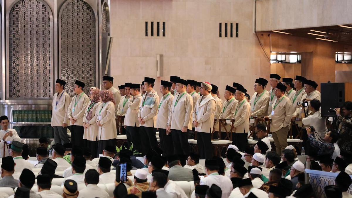 Menteri Yusron saat pengukuhan DPP MUI Pusat. (dok. istimewa)