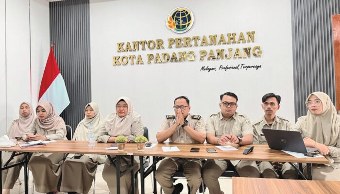 Kantah Padang Panjang Gelar Zoom Meeting PTSL bersama Kantor Wilayah BPN Provinsi Sumbar